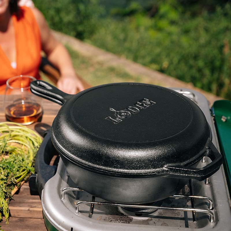 Load image into Gallery viewer, Lodge Cast Iron 3.2 Quart Cast Iron Combo Cooker