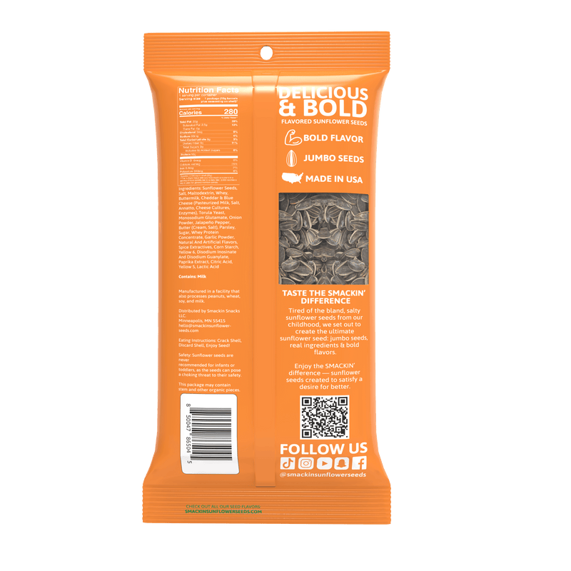 Load image into Gallery viewer, CHEDDAR JALAPEÑO by SMACKIN' Sunflower Seeds