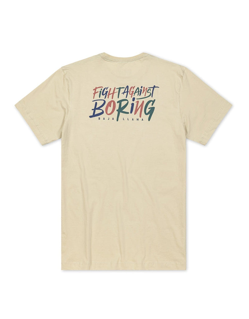 Load image into Gallery viewer, FIGHT AGAINST BORING RETRO - CREAM PRIMO GRAPHIC TEE by Bajallama
