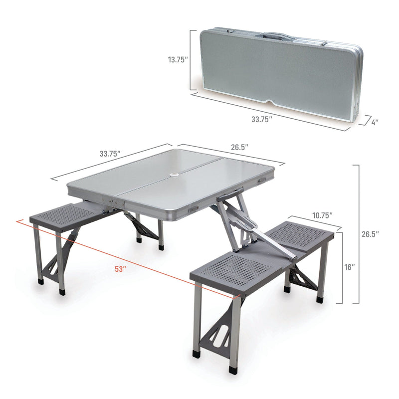Load image into Gallery viewer, Aluminum Portable Picnic Table with Seats by Picnic Time Family of Brands