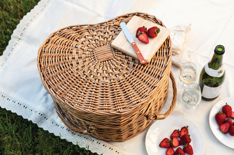 Load image into Gallery viewer, Heart Picnic Basket by Picnic Time Family of Brands