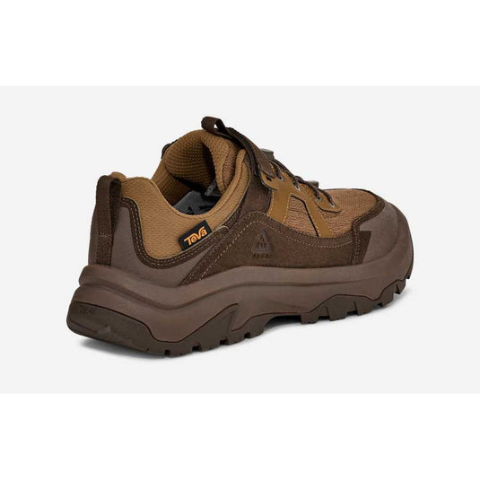Brown hiking shoe on a white background