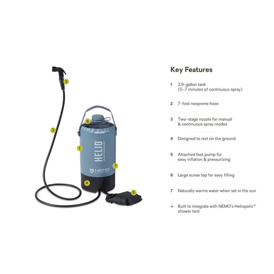 Nemo Helio Portable Pressure Shower