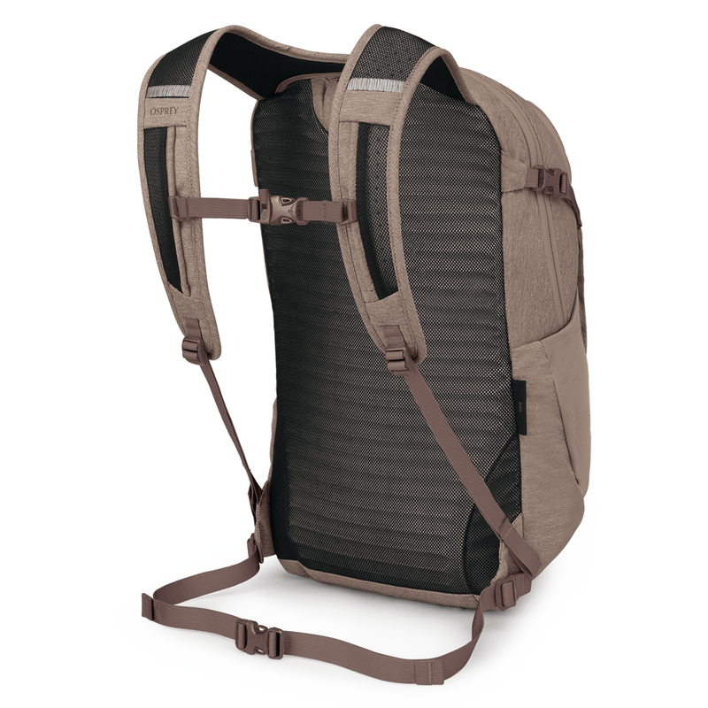 Load image into Gallery viewer, Backpack with brown straps and beige body on a white background