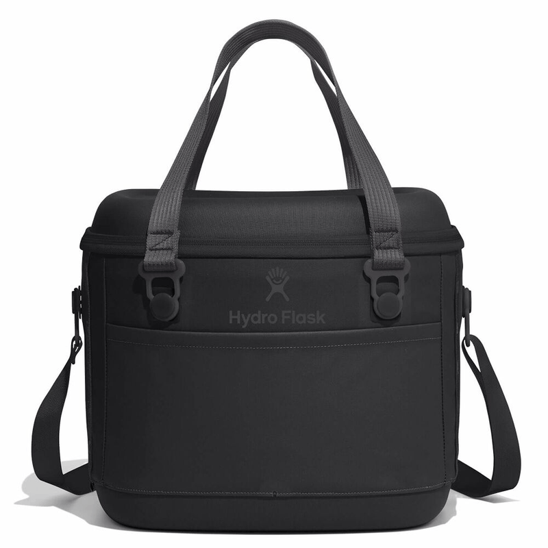 Load image into Gallery viewer, Black Hydro Flask insulated cooler bag on a white background