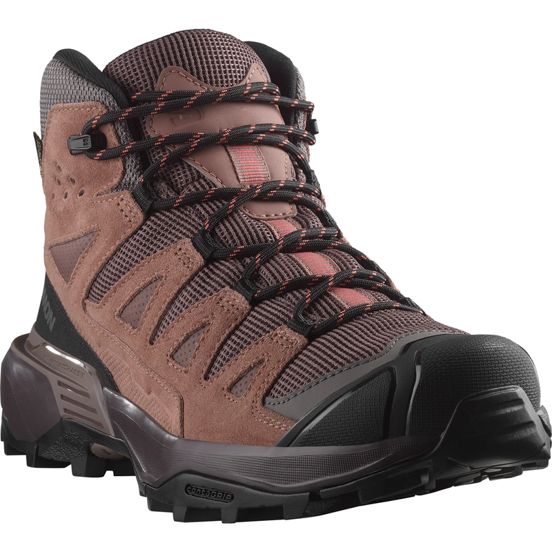 Load image into Gallery viewer, Brown hiking boot with black laces on a white background