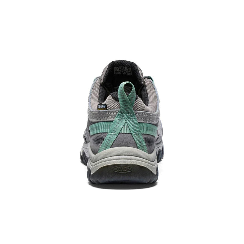 Load image into Gallery viewer, Gray shoe with green accents on a white background