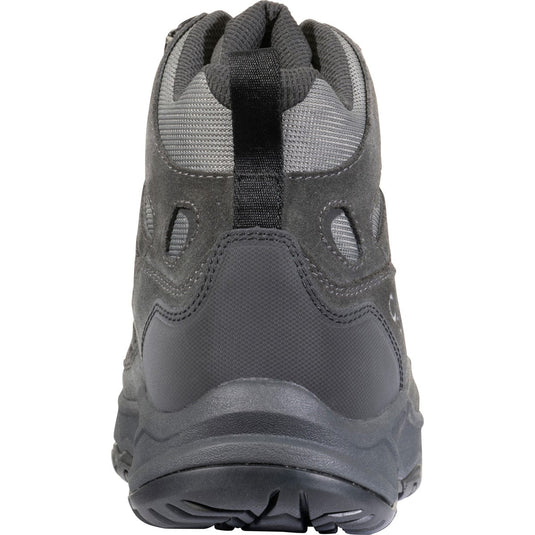 Gray hiking boot on a white background