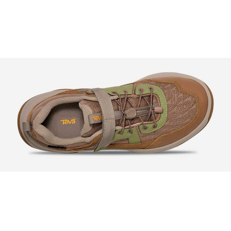 Load image into Gallery viewer, Brown and green sneaker with 'Teva' branding on a white background