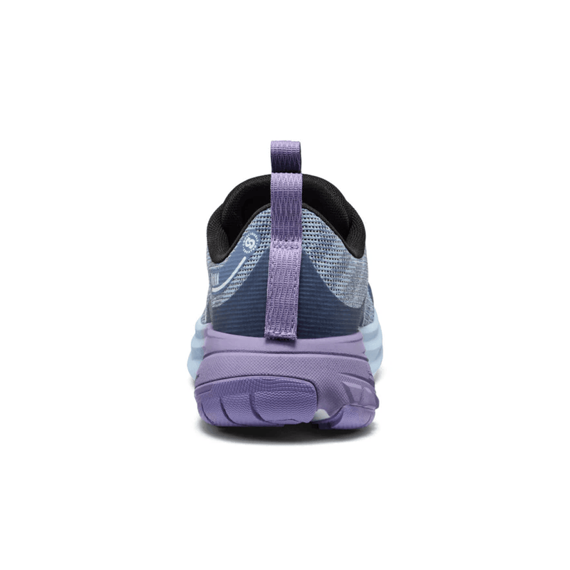 Load image into Gallery viewer, Purple and black sneaker on a white background