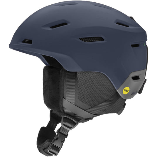 Dark blue helmet with visible brand logo on a white background