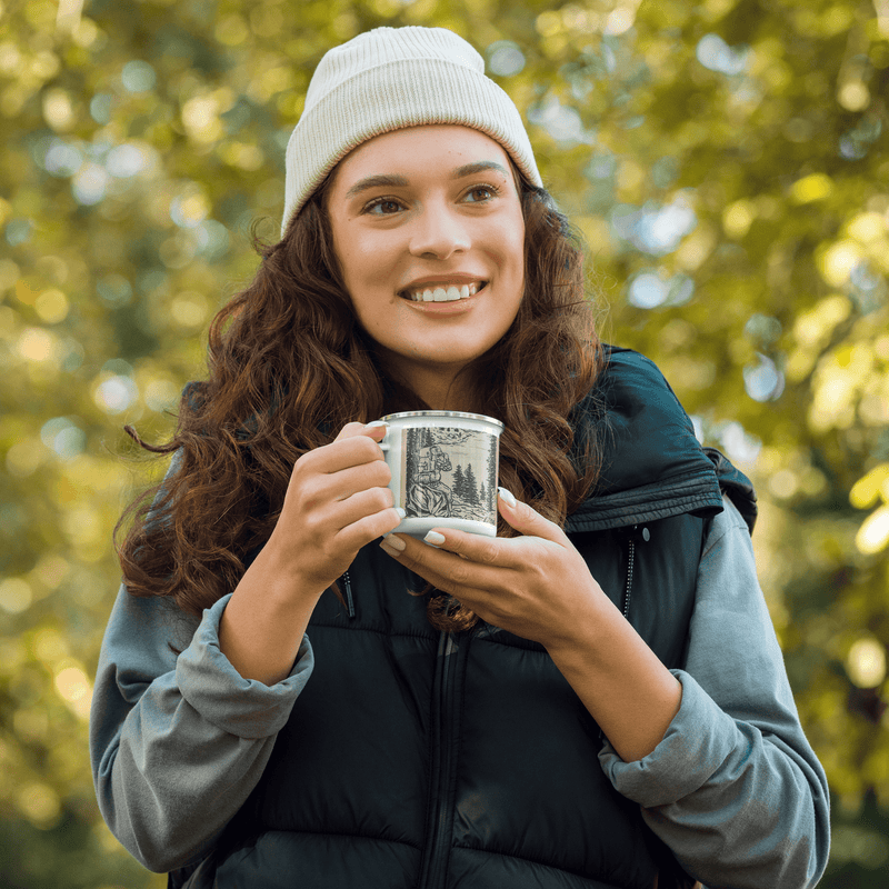 Load image into Gallery viewer, Campmor 1982 Catalog Enamel Mug
