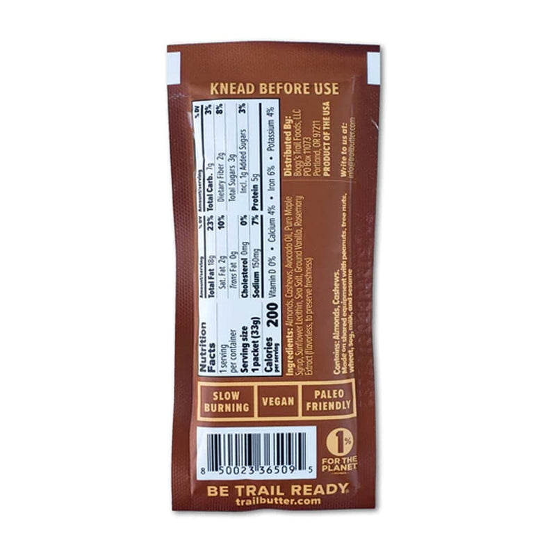 Load image into Gallery viewer, Trail Butter Maple Syrup & Sea Salt Almond Cashew - 1.15oz Packet