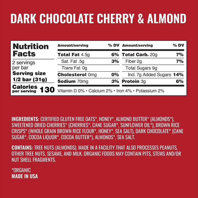 Load image into Gallery viewer, Kate's Dark Chocolate Cherry & Almond Bars