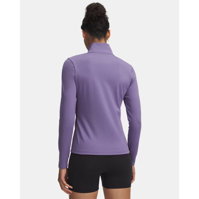 Load image into Gallery viewer, Person wearing a purple long-sleeve athletic top on a white background