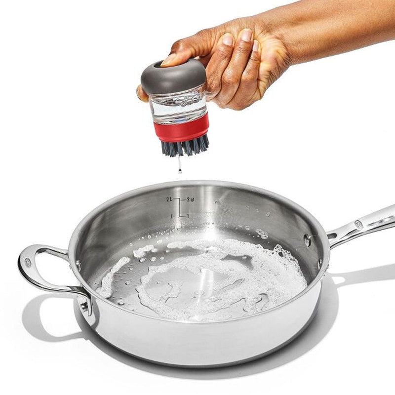 Load image into Gallery viewer, OXO Soap Dispensing Brush w/ Case