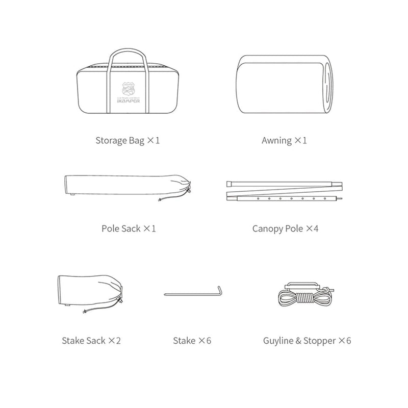Load image into Gallery viewer, iKamper Rooftop SkyCamp Tent Awning 3.0 (Type A)