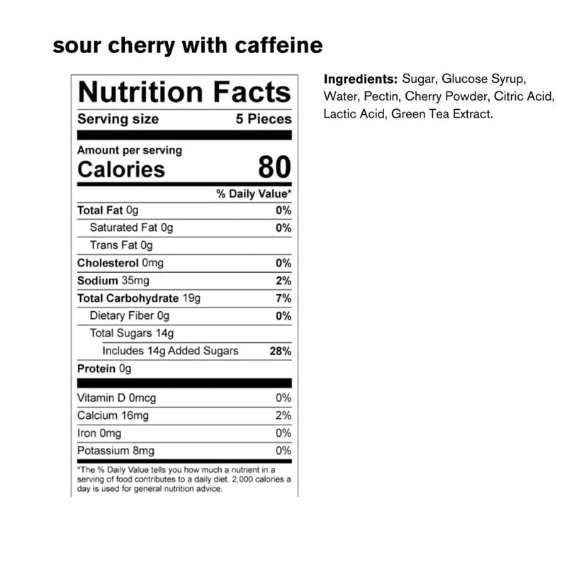 Load image into Gallery viewer, Skratch Labs Caffeinated Sour Cherry Energy Chews Sport Fuel