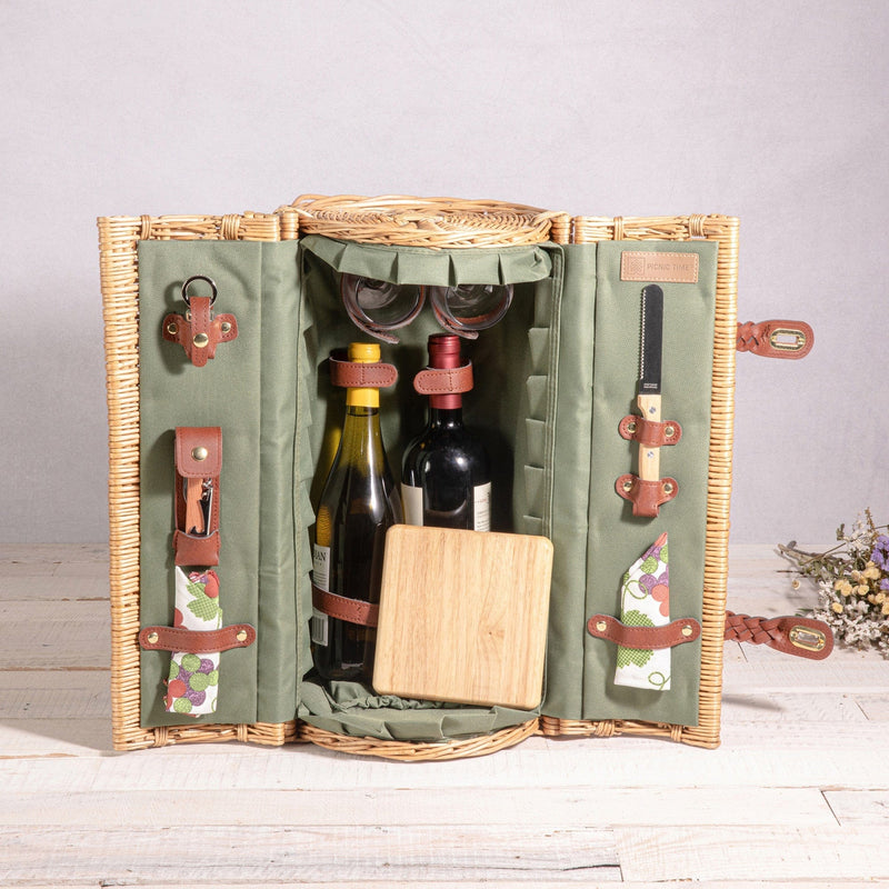 Load image into Gallery viewer, Verona Wine & Cheese Picnic Basket by Picnic Time Family of Brands
