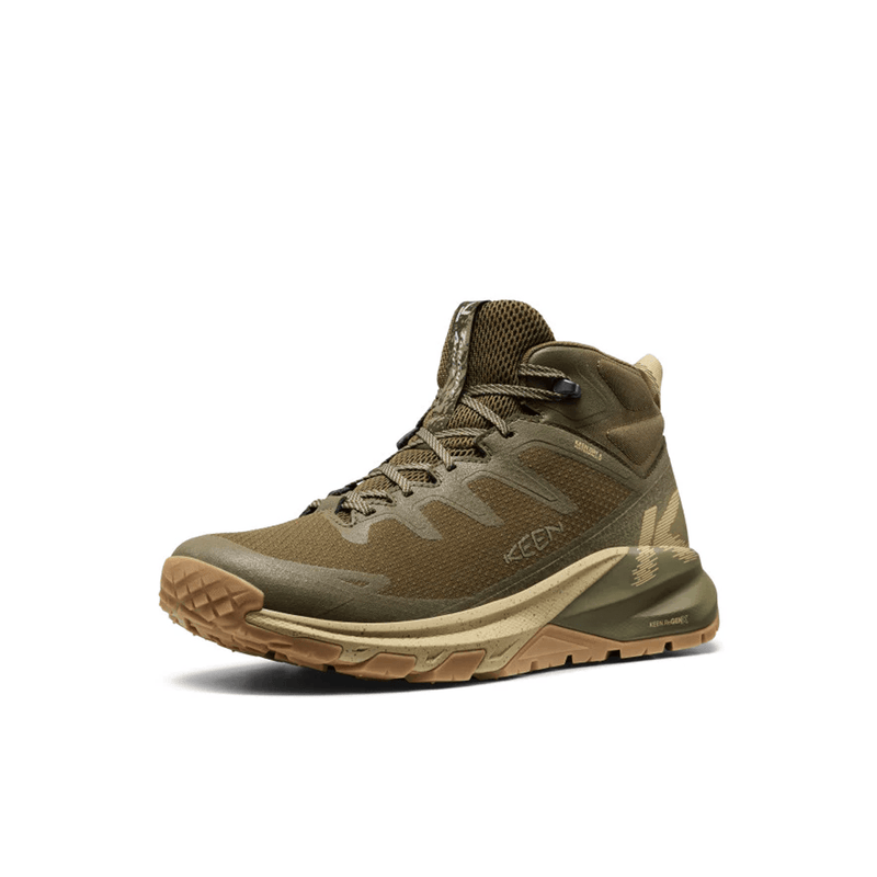 Load image into Gallery viewer, Brown hiking boot with visible brand logo on a white background