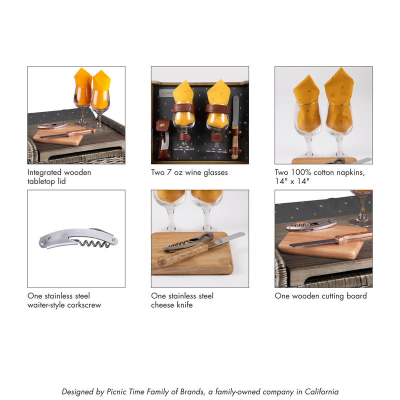 Load image into Gallery viewer, Kabrio Wine & Cheese Picnic Basket by Picnic Time Family of Brands