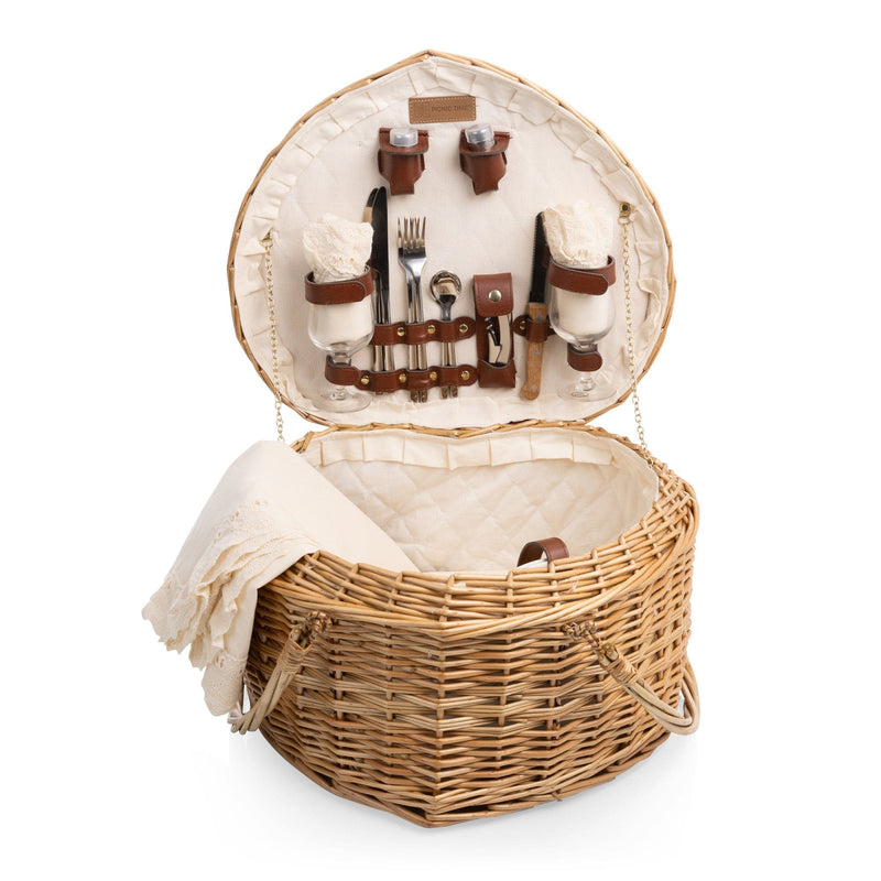 Load image into Gallery viewer, Heart Picnic Basket by Picnic Time Family of Brands