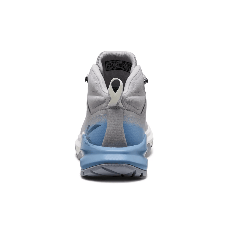 Load image into Gallery viewer, Gray and blue sneaker on a white background