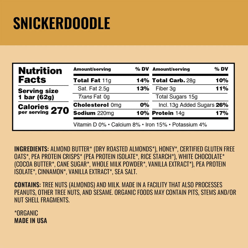 Load image into Gallery viewer, Kate's Snickerdoodle 14g Protein Bars