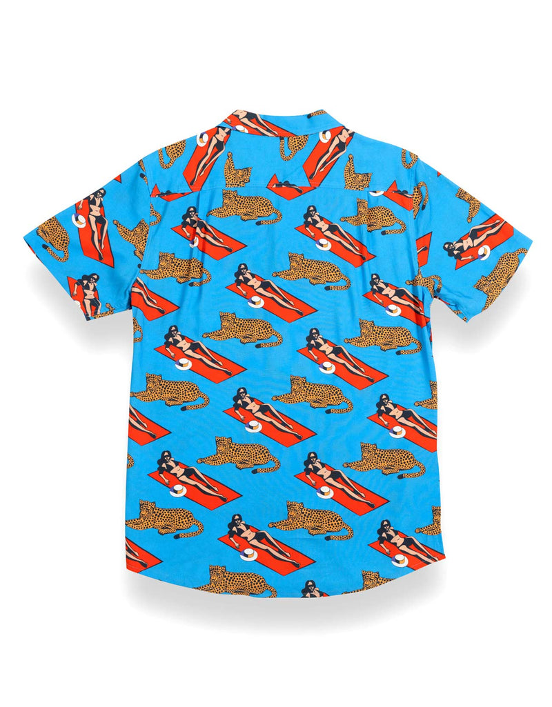 Load image into Gallery viewer, PURRFECT WOMAN - BLUE NIGHTHAWK™ BUTTON UP by Bajallama
