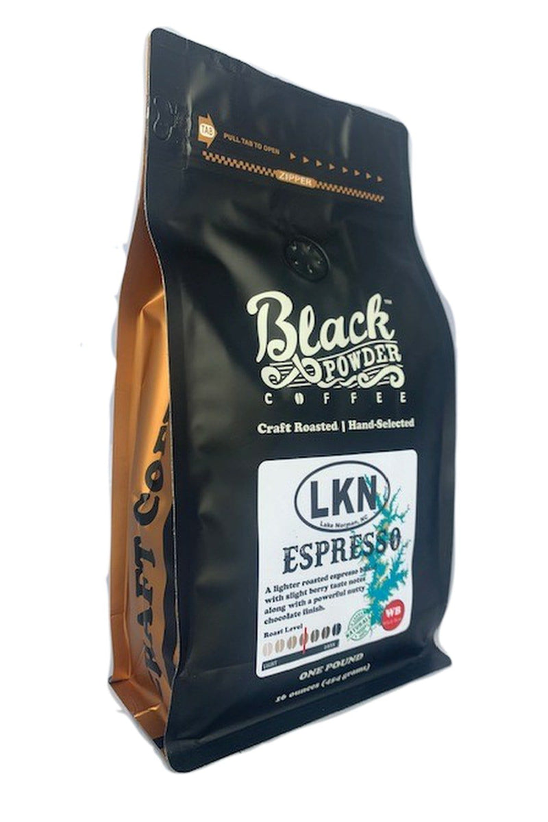 Load image into Gallery viewer, LKN Espresso Blend Coffee by Black Powder Coffee