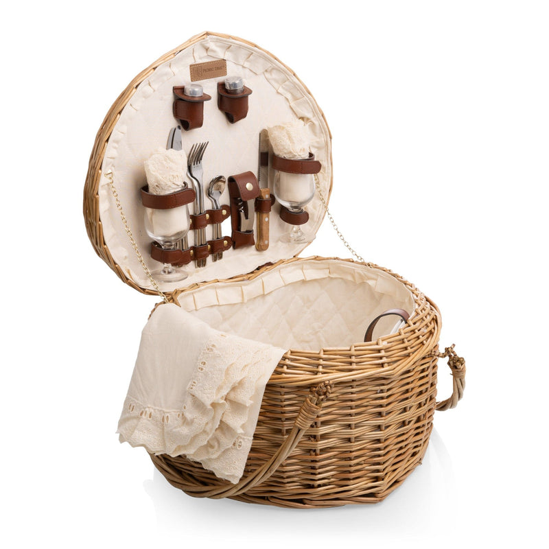 Load image into Gallery viewer, Heart Picnic Basket by Picnic Time Family of Brands