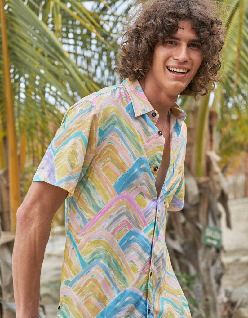 Load image into Gallery viewer, RAINBOW MOUNTAINS - 7-SEAS™ BUTTON UP by Bajallama