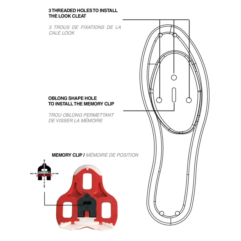 Load image into Gallery viewer, Look Keo Grip Red Cleat - 9 Degree Float Cleat