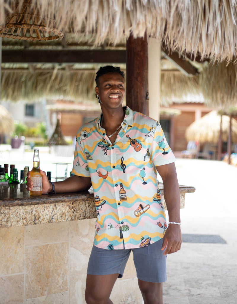 Load image into Gallery viewer, AY CARAMBA - 7-SEAS™ BUTTON UP by Bajallama