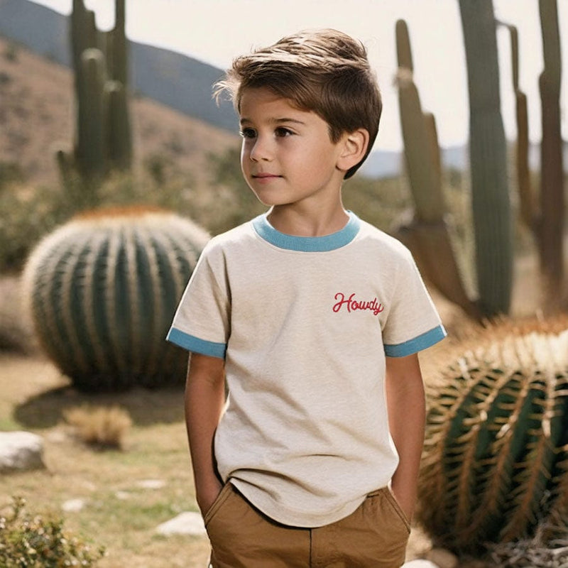 Load image into Gallery viewer, Howdy (Youth) | Vintage Ringer by RIVER ROAD CLOTHING CO.