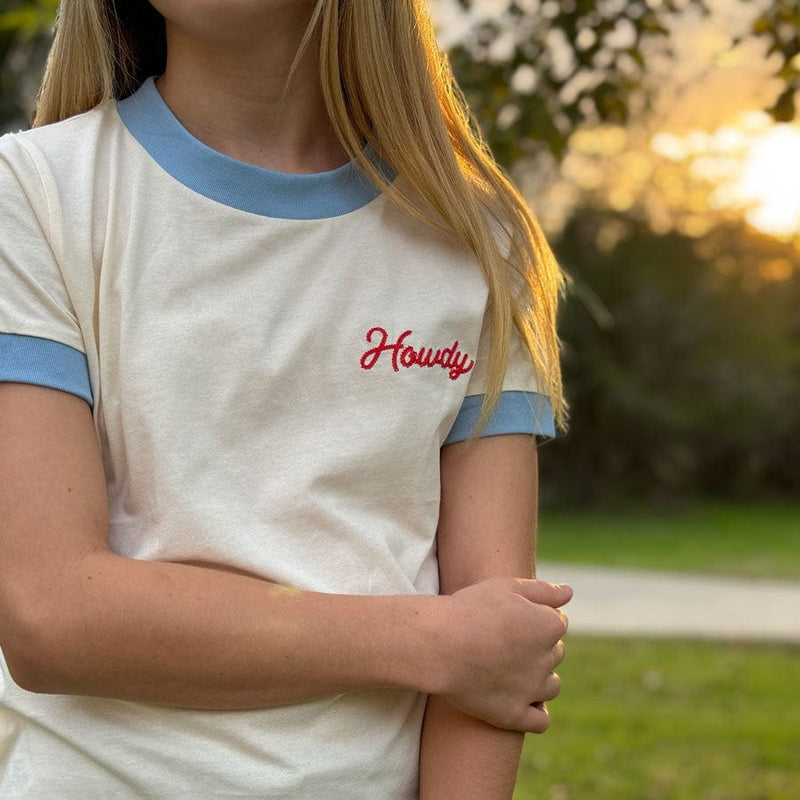 Load image into Gallery viewer, Howdy (Youth) | Vintage Ringer by RIVER ROAD CLOTHING CO.