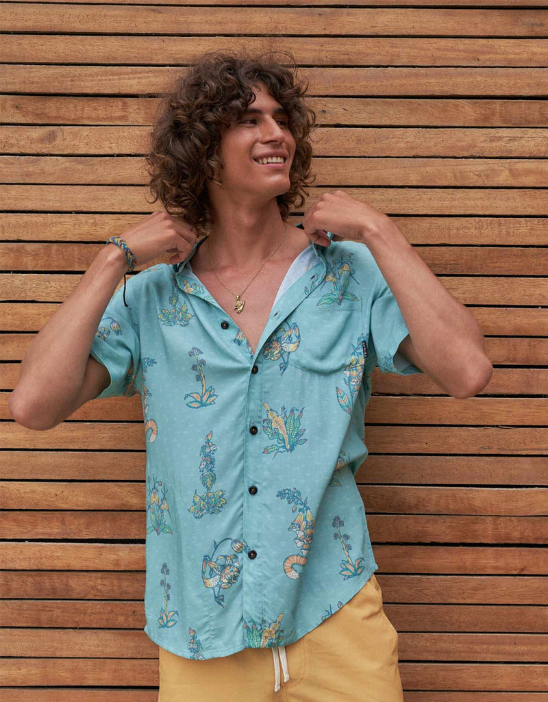 Load image into Gallery viewer, FLOWER PERSONALITIES - NIGHTHAWK™ BUTTON UP by Bajallama