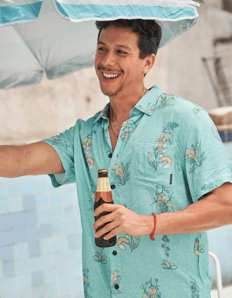 Load image into Gallery viewer, FLOWER PERSONALITIES - NIGHTHAWK™ BUTTON UP by Bajallama