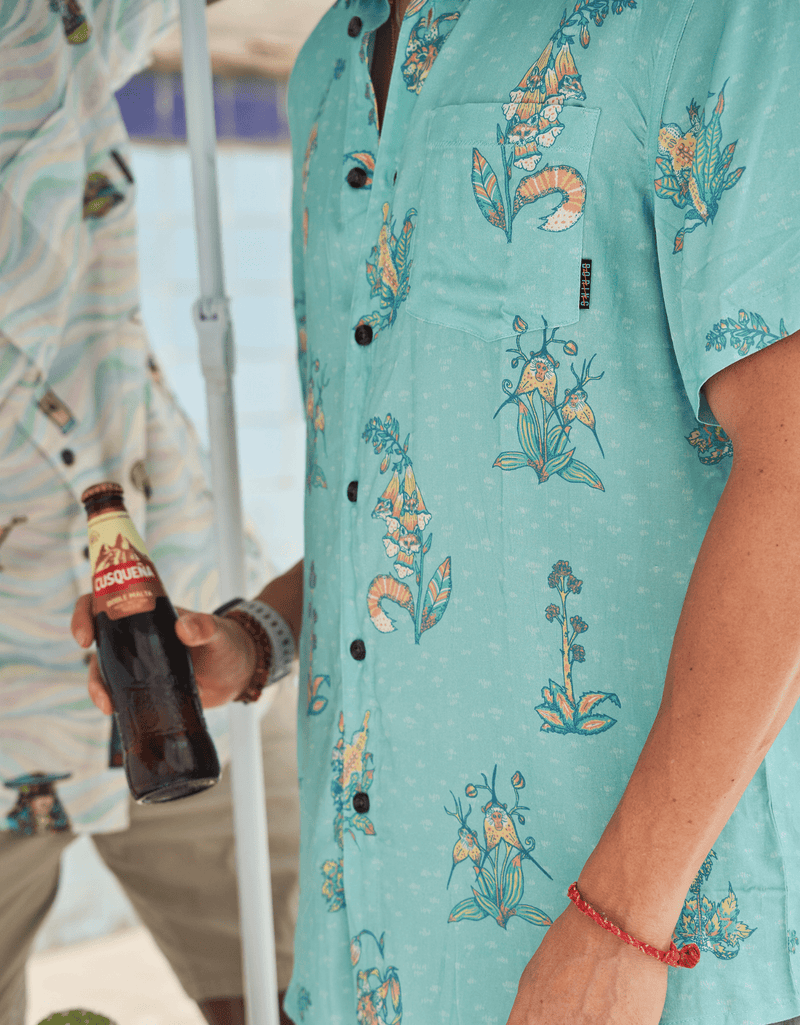 Load image into Gallery viewer, FLOWER PERSONALITIES - NIGHTHAWK™ BUTTON UP by Bajallama