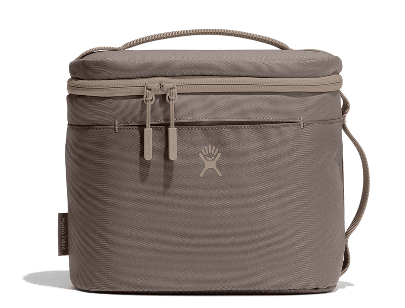 Load image into Gallery viewer, Brown cooler bag with a visible brand logo on a white background