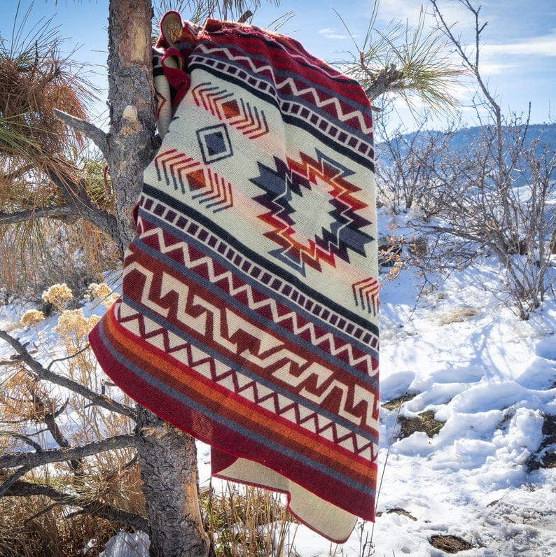 Load image into Gallery viewer, Andean Alpaca Wool Blanket - Wildfire by Alpaca Threadz