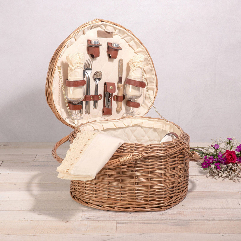 Load image into Gallery viewer, Heart Picnic Basket by Picnic Time Family of Brands