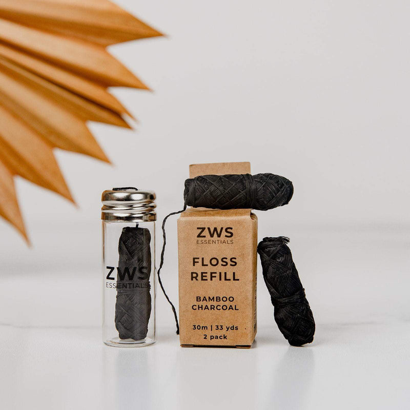 Load image into Gallery viewer, Bamboo Charcoal Floss by Zero Waste