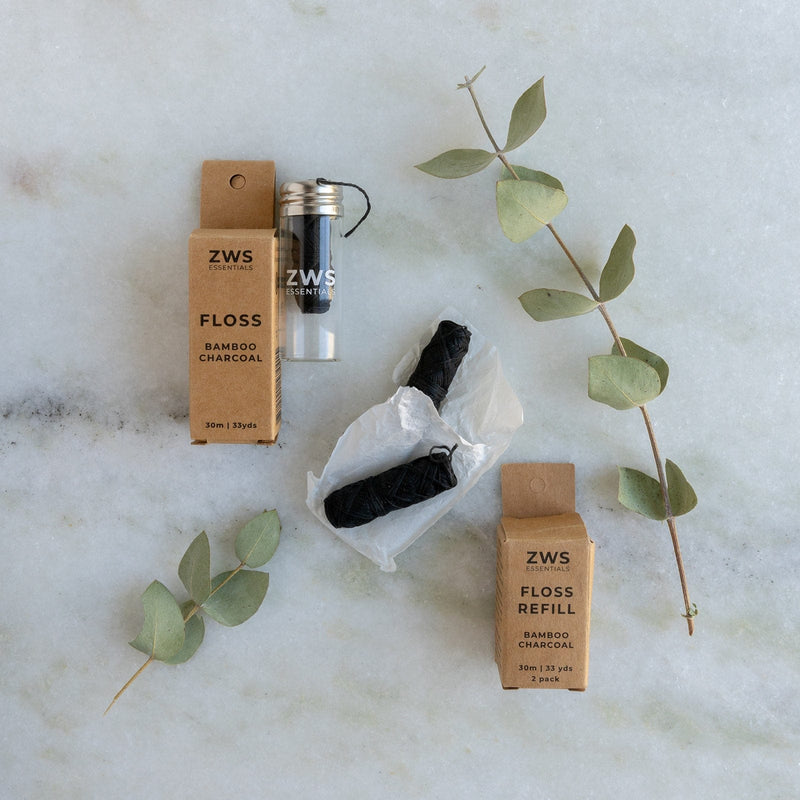 Load image into Gallery viewer, Bamboo Charcoal Floss by Zero Waste