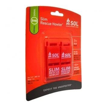 Load image into Gallery viewer, SOL Slim Rescue Howler Whistle 2 Pack