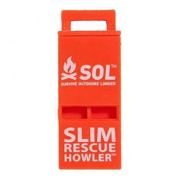 Load image into Gallery viewer, SOL Slim Rescue Howler Whistle 2 Pack