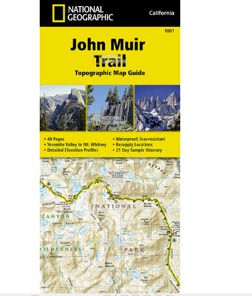 National Geographic Trails Illustrated John Muir Trail Map