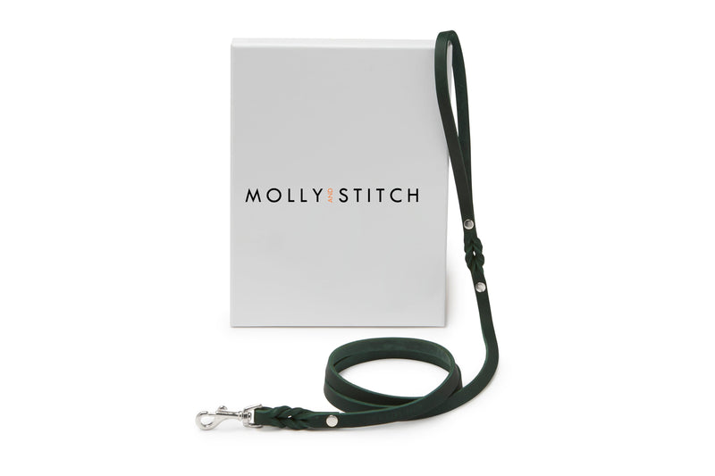 Load image into Gallery viewer, Butter Leather City Dog Leash - Forest Green by Molly And Stitch US