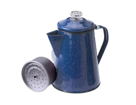 GSI Outdoors Pioneer 8 Cup Blue Enamelware Coffee Percolator