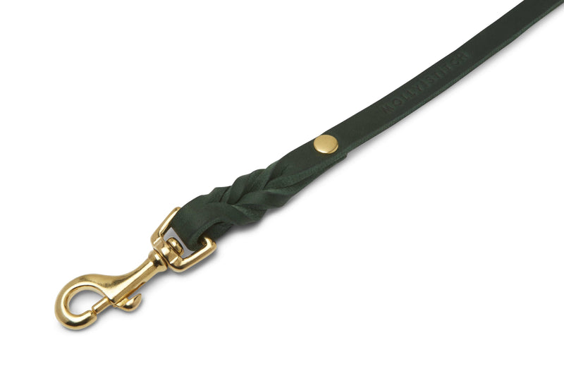 Load image into Gallery viewer, Butter Leather City Dog Leash - Forest Green by Molly And Stitch US